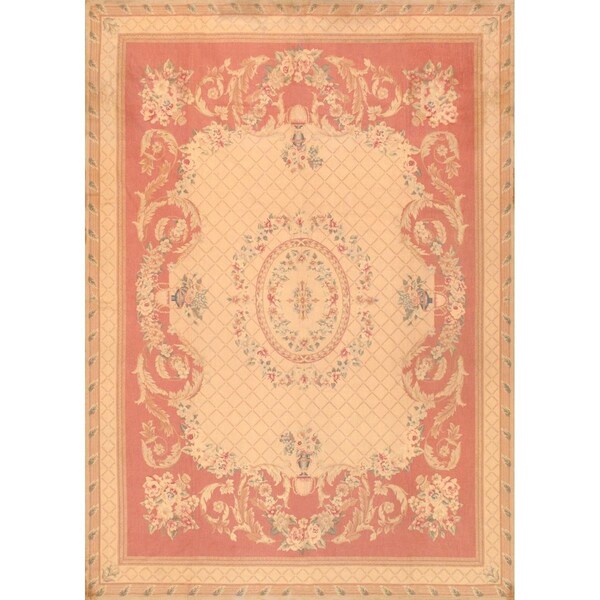 Pasargad Home Abusson Hand-Knotted Wool Rectangle Area Rug 8 ft. 5 in. x 11 ft. 7 in. 59741 - main